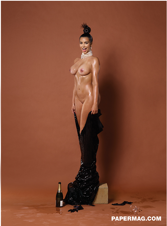 Kim Kardashian nude photo in Papermag, November 2014